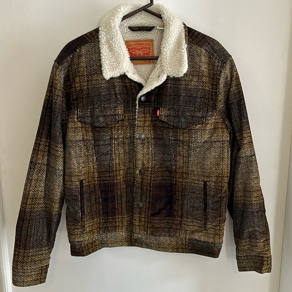 Levi’s plaid Sherpa trucker jacket